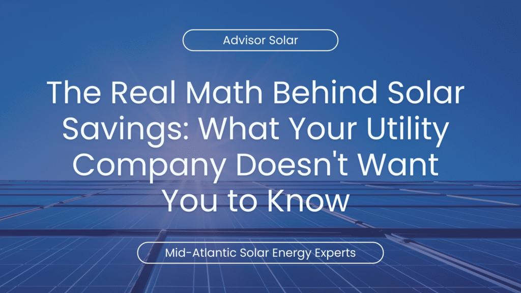 Solar Energy Panels On roof of residential home